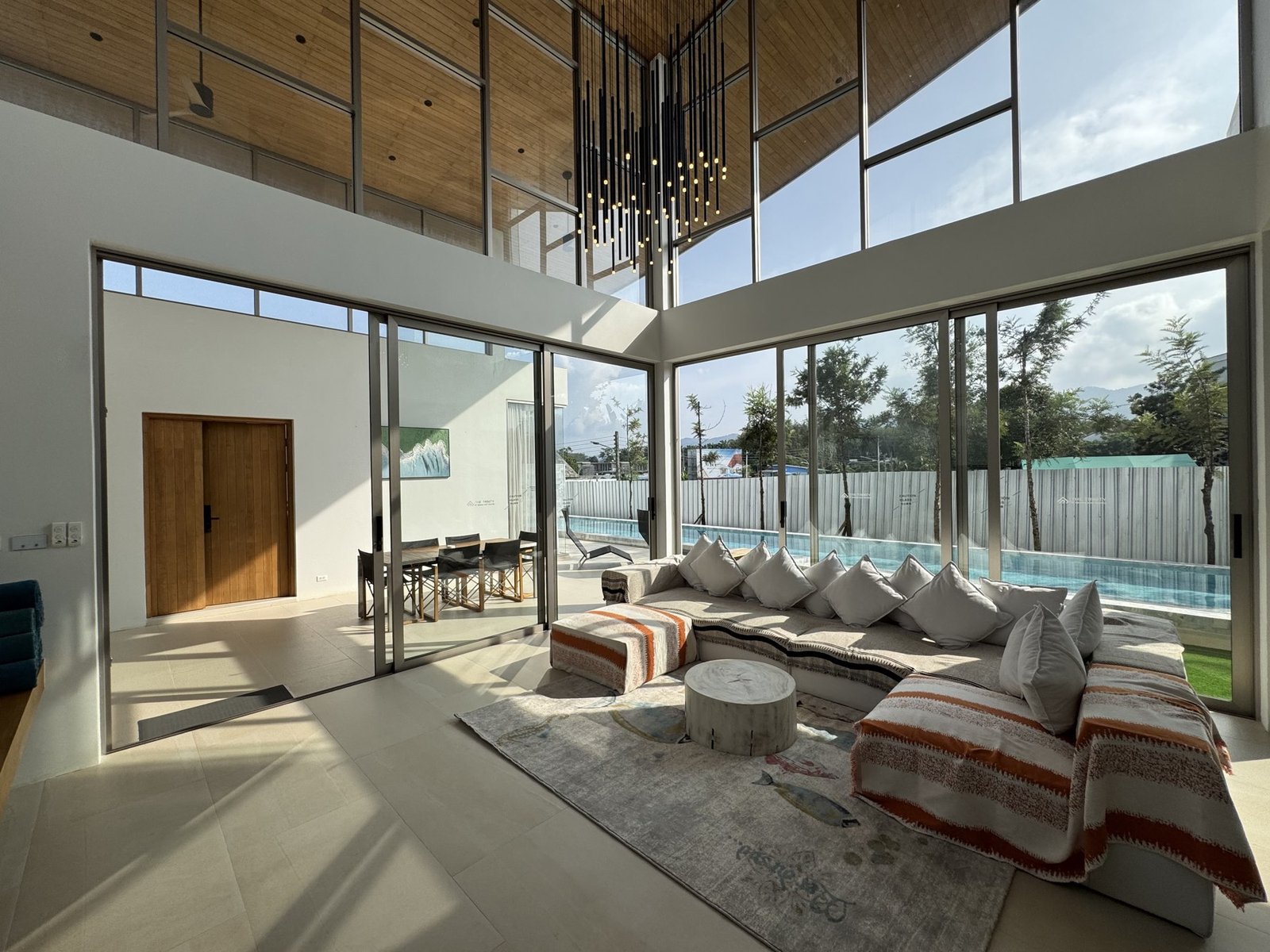Open-plan villa living room